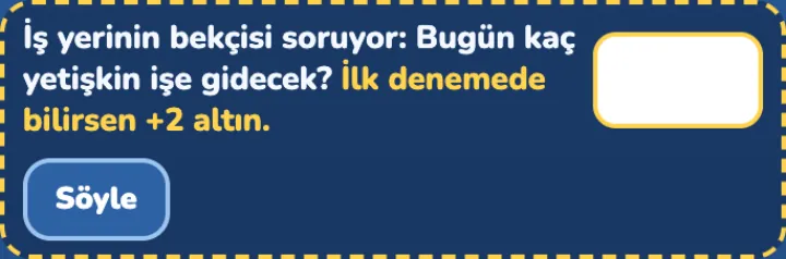 Panelde günün sorusu ve cevap kutusu